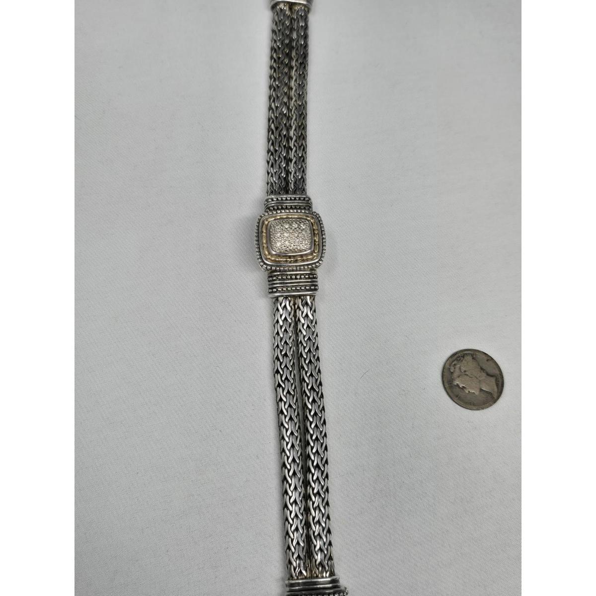 Gabrielle Bruni 925 & 14k Double Wheat Diamond Bracelet